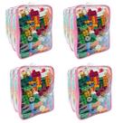 10 Organizador de Brinquedos Quarto Infantil Empilhável PVC Resistente C/Alça TAM M