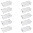 10 Organizadores Gavetas Multiuso Acrílico 11,5x17,5Cm