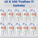 10 Pacotes de Toalhas Lenços Umedecidos Infantil Isababy 100 unidades