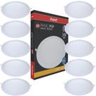 10 Painel 24w Redondo Embutir Luz Amarela 3000K Bivolt Avant