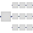 10 Painel de Led Blumenau Frameless Quadrado Sobrepor/Embutir 24W Bivolt 4100K Luz Neutra