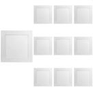 10 Painel de Led Save Energy Quadrado de Sobrepor 25W Bivolt Branco 4000K Luz Neutra