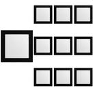 10 Painel de Led Save Energy Quadrado de Sobrepor 25W Bivolt Jet Black 3000K Luz Amarela