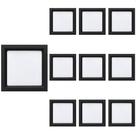 10 Painel de Led Stella Quadrado Deep de Embutir Recuado 17W Bivolt Preto 3000K Luz Amarela