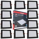 10 Painel Plafon Quadrado Embutir 18w Luminária Gesso 6500k Bivolt Avant