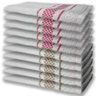 10 Panos de Prato Atoalhado Felpudo Premium 5 Rosa 5 Marrom