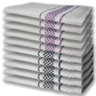 10 Panos de Prato Atoalhado Felpudo Premium 5 Roxo 5 Preto 10 Panos de Prato Atoalhado Felpudo Premium 5 Roxo 5 Preto
