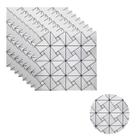 10 Papel De Parede Pastilhas Adesivas Decorativas Prata Metálico 30x30