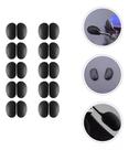 10 Par Plaqueta Encaixe Silicone Nariz Óculos Md 210 armação metal oculos peça suporte apoio reposição oval preta solar sol grau