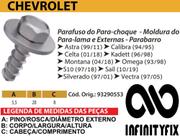 10 Parafuso do Para-choque Moldura do Para-lama e Externas - Parabarro Celta Montana S10 Astra PF19