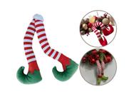 10 Pares de Perninhas de Elfos 35 cm Duendes Decoração Sazonal - Enfeite Natalino.