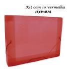 10 Pasta Aba Elastica Pequena Lombo 2cm Vermelho