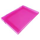 10 Pastas Ofício c/ Elásticos 18mm Transparente Rosa 10 Pastas Ofício c/ Elásticos 18mm Transparente Rosa