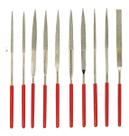 10 Pc Kit Jogo Lima Agulha Diamantada Relojoeiro Ourives 100 joalheiro madeira redonda chata ferramenta precisa portátil óculos