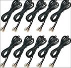 10 Pcs Cordao Liso Fone 4 Vias Rj11 Original Intelbras 1,8m