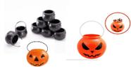 10 pcs de tigelas de doces de bruxa preta e laranja Mini
