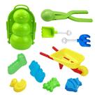 10 pçs neve bola de neve fabricante clip maker animal em forma de castelo neve areia molde ferramenta inverno neve brinquedos kit