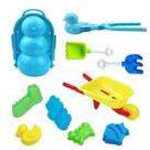 10 pçs neve bola de neve fabricante clip maker animal em forma de castelo neve areia molde ferramenta inverno neve brinquedos kit
