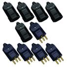 10 Pçs Plug Macho e Tomada Femea Com 3 Pinos 20A Margirus