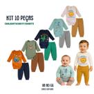 10 pçs Roupa Bebê Body Mijão - ref 235 kit 5