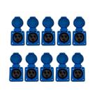 10 Pcs Tomada Embutir 2P+T 16A 6H 220/250V Azul OMG-3046