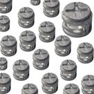10 Peças - Castanha Girofix Grande Em Zamak Altura 12mm / Largura 15mm