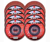 10 Peças Disco Desbaste Tipo Flap Grão 100 115mm X 22mm