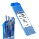 10 Peças Eletrodo Tungstênio 2,4mm Ponta Azul 2% Lantânio Solda TIG Inox