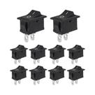 10 Peças Interruptor Gangorra De Encaixe 2 Pinos AC 250V 6A 125V 10A SPST ON-OFF Para Carro,