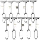 10 Peças - Suporte Central Para Tubo Oval Para Guarda Roupa Cromado 10 Peças - Suporte Central Para Tubo Oval Para Guarda Roupa Cromado