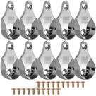 10 Peças - Suporte Lateral Para Tubo Redondo Para Guarda Roupas Cromado