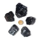 10 Pedras Naturais de Turmalina Preta - 60 a 70g - Média 5cm - Tipo B - Atacado