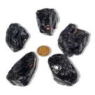 10 Pedras Naturais de Turmalina Preta - 70 a 80g - Média 6cm - Tipo B - Atacado