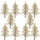10 Pendentes 12cm Galhos Ouro para pendurar Árvore de Natal