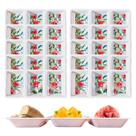 10 Petisqueiras Bandeja Prato com 3 Divisórias Garden 34cm