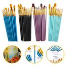 10 Pincel Escola Artístico Pintura Guache Tela Óleo Aquarela