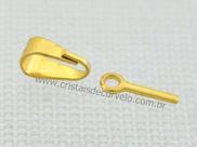 10 Pinos e Presilhas Douradas para Montagem de Pingentes em Atacado - Ideal para Semi Joias