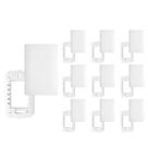 10 Placa Cega Com Suporte Fame Habitat 4X2 Branco