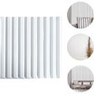 10 Placas 3D PVC Branco Decoração Revestimento de Parede 50x50cm