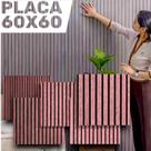 10 Placas Adesiva Pvc Papel De Parede Ripado Madeira Lavável 3d Sala Quarto Autocolante 60X60CM