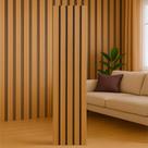 10 Placas Adesivas Painel Madeira Ripada 90x16 Montável MDF Freijó, Imbuia e Carvalho