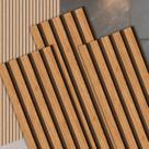 10 Placas Autocolante Revestimento De Parede Ripado Premium MDF