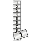 10 Placas de Alumínio Auto-Adesiva 5x2.5cm Numeral 1 a 10 - 100 CT - SINALIZE