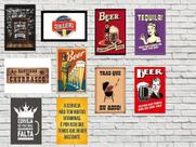 10 placas Decor Vintagê Retrô Churrasco 10 placas Decor Vintagê Retrô Churrasco