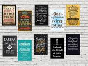 10 placas Decor Vintagê Retrô Frases