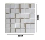 10 Placas Revestimento Branco De Parede Dubai 3d 50x50 Kit