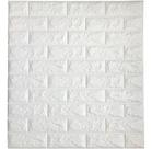 10 Placas Revestimento Branco Parede Tijolinho 3d 50x50 Decoração Kit