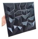10 Placas Revestimento Preto Parede Roma 3d 50x50 Decoração Kit