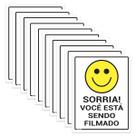 10 Placas Sinalização Sorria Voce Está Sendo Filmado 20x15cm