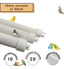 10 Poleiro Plastico Estriado 10mm C/ 30cm - Gaiola Viveiro